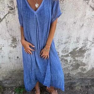 Elegant Blue Women's Dress